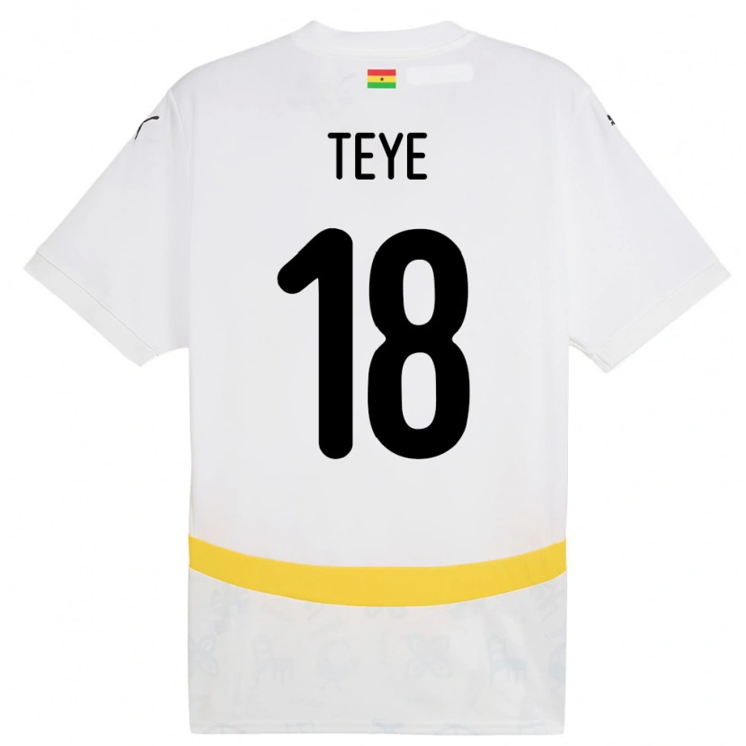 Danxen Barn Ghana Suzzy Teye #18 Hvit Hjemmetrøye Drakt Trøye 24-26 Skjorter T-Skjorte