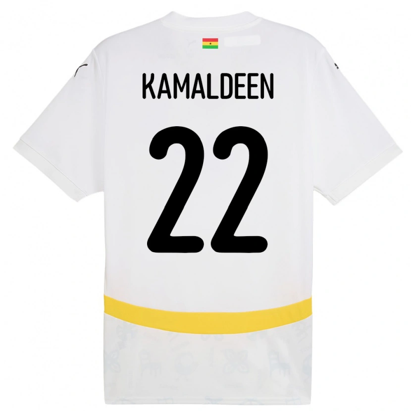 Danxen Barn Ghana Kamaldeen Sulemana #22 Hvit Hjemmetrøye Drakt Trøye 24-26 Skjorter T-Skjorte
