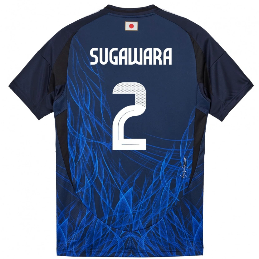 Danxen Barn Japan Yukinari Sugawara #2 Mørkeblå Hjemmetrøye Drakt Trøye 24-26 Skjorter T-Skjorte