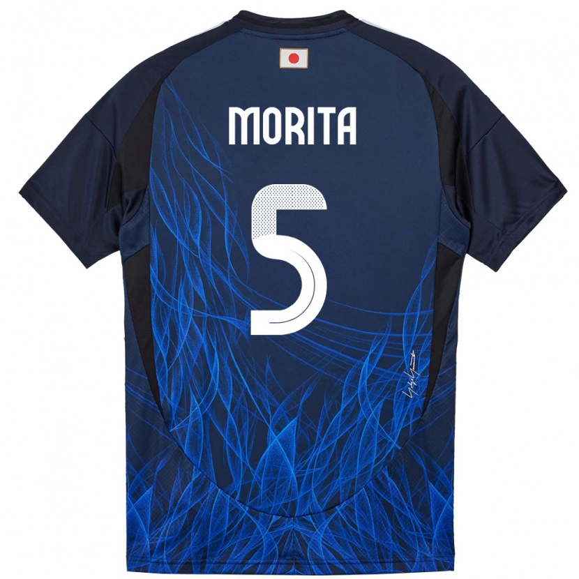 Danxen Barn Japan Hidemasa Morita #5 Mørkeblå Hjemmetrøye Drakt Trøye 24-26 Skjorter T-Skjorte