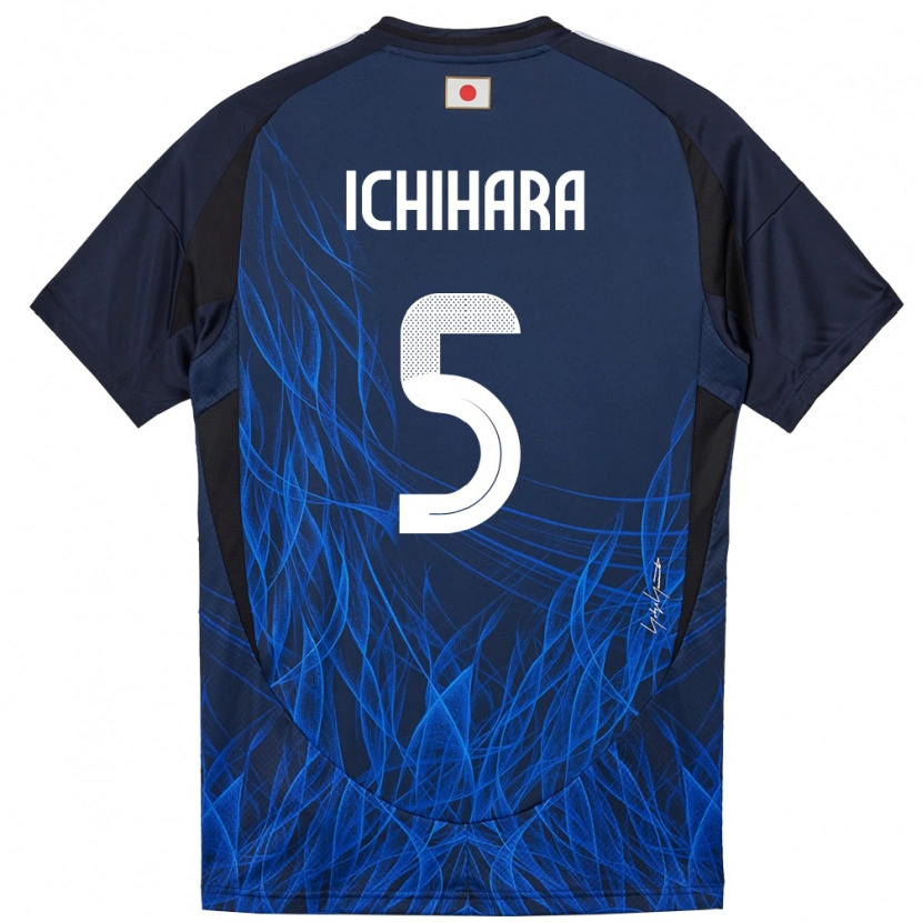 Danxen Barn Japan Rion Ichihara #5 Mørkeblå Hjemmetrøye Drakt Trøye 24-26 Skjorter T-Skjorte