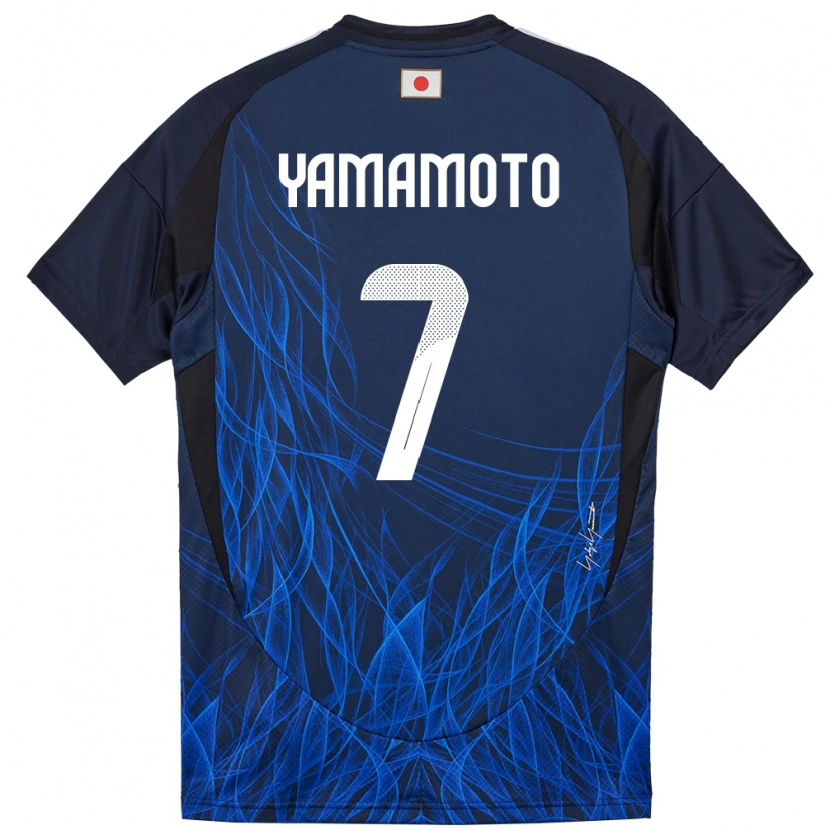 Danxen Barn Japan Rihito Yamamoto #7 Mørkeblå Hjemmetrøye Drakt Trøye 24-26 Skjorter T-Skjorte
