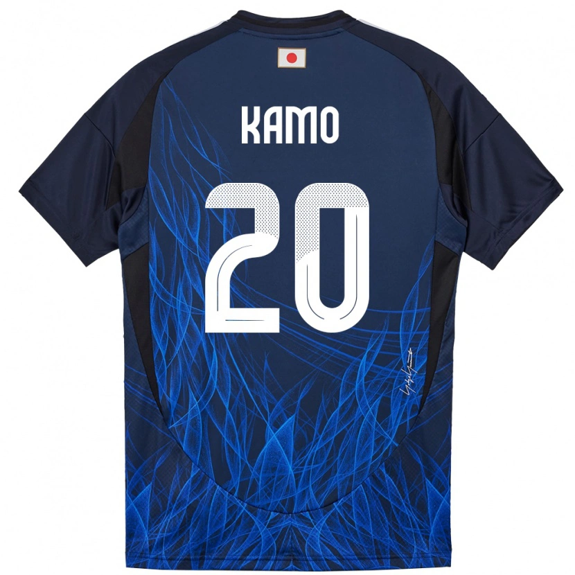 Danxen Barn Japan Yuito Kamo #20 Mørkeblå Hjemmetrøye Drakt Trøye 24-26 Skjorter T-Skjorte