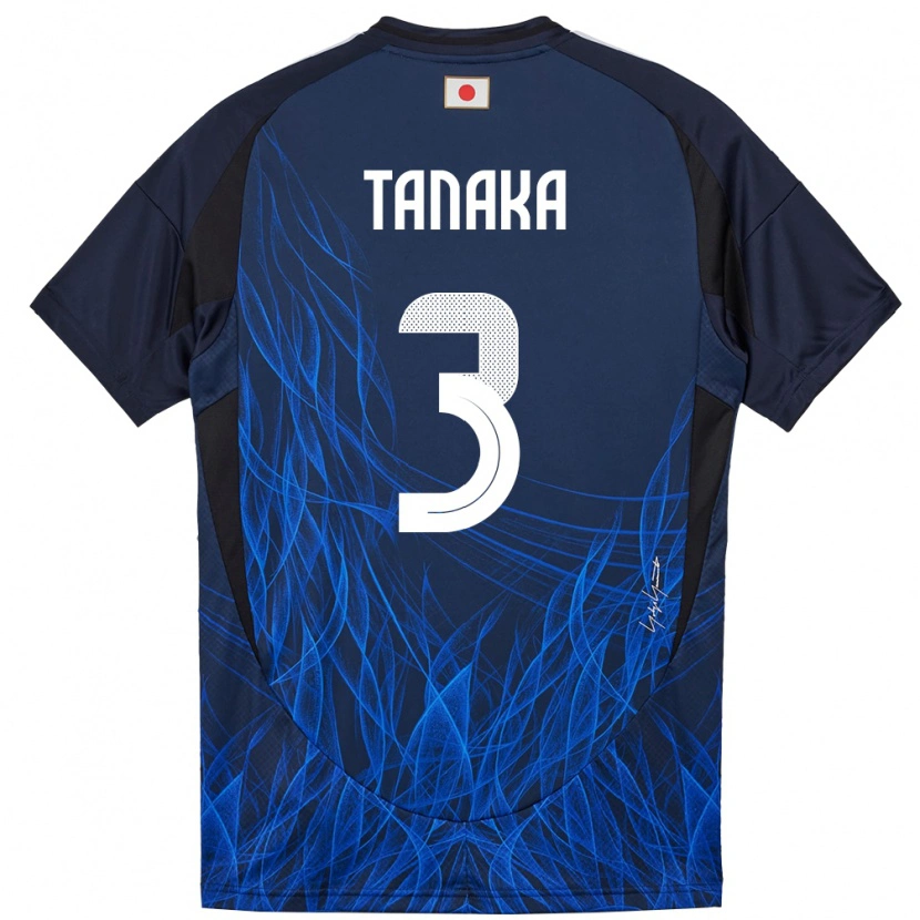Danxen Barn Japan Hayato Tanaka #3 Mørkeblå Hjemmetrøye Drakt Trøye 24-26 Skjorter T-Skjorte