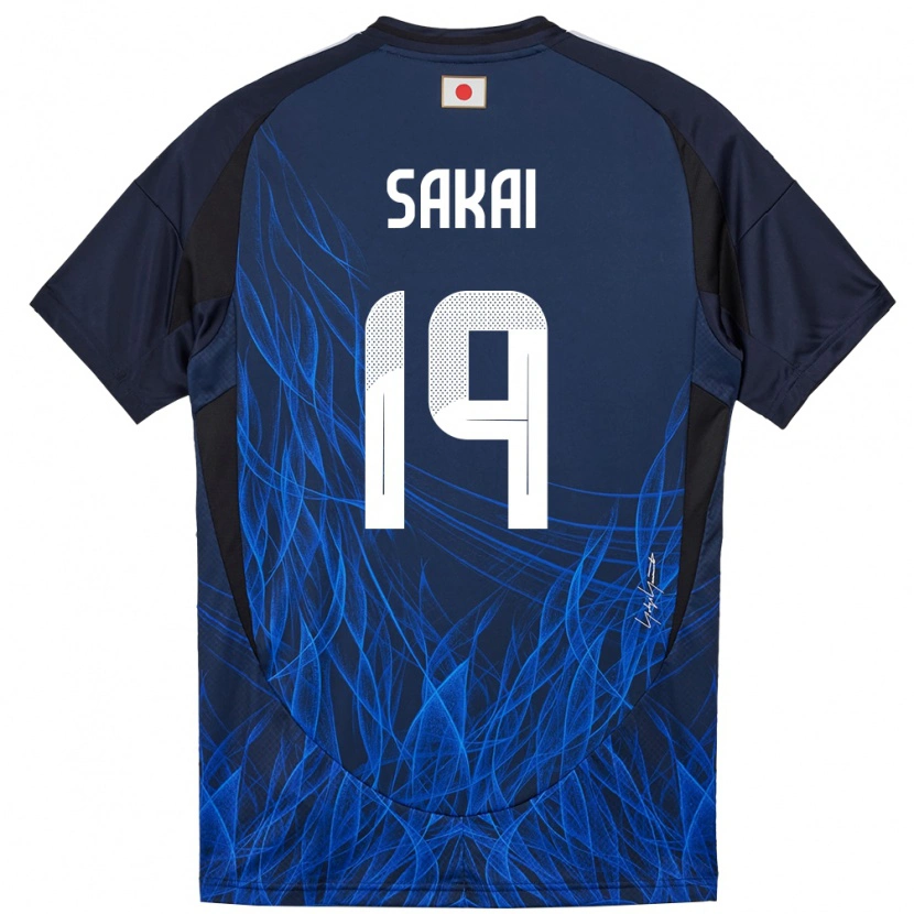 Danxen Barn Japan Hiroki Sakai #19 Mørkeblå Hjemmetrøye Drakt Trøye 24-26 Skjorter T-Skjorte