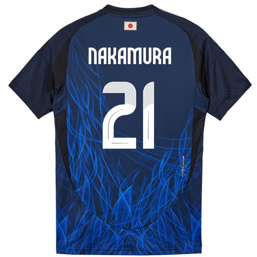 Danxen Barn Japan Jiro Nakamura #21 Mørkeblå Hjemmetrøye Drakt Trøye 24-26 Skjorter T-Skjorte
