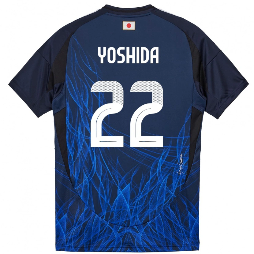 Danxen Barn Japan Maya Yoshida #22 Mørkeblå Hjemmetrøye Drakt Trøye 24-26 Skjorter T-Skjorte
