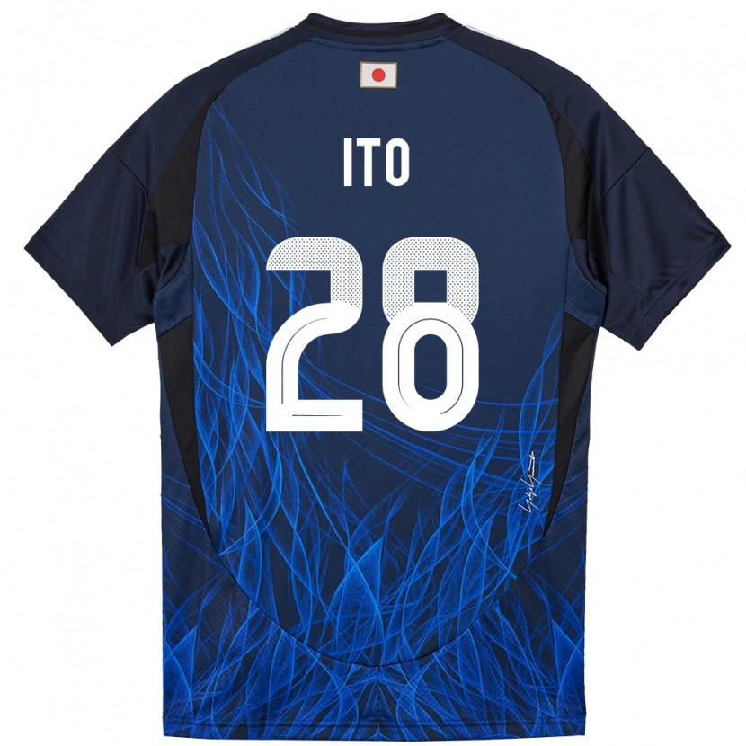 Danxen Barn Japan Hiroki Ito #28 Mørkeblå Hjemmetrøye Drakt Trøye 24-26 Skjorter T-Skjorte