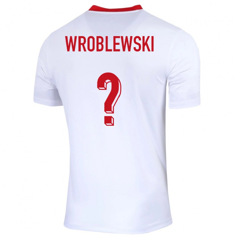 Danxen Barn Polen Michal Wroblewski #0 Hvit Hjemmetrøye Drakt Trøye 24-26 Skjorter T-Skjorte