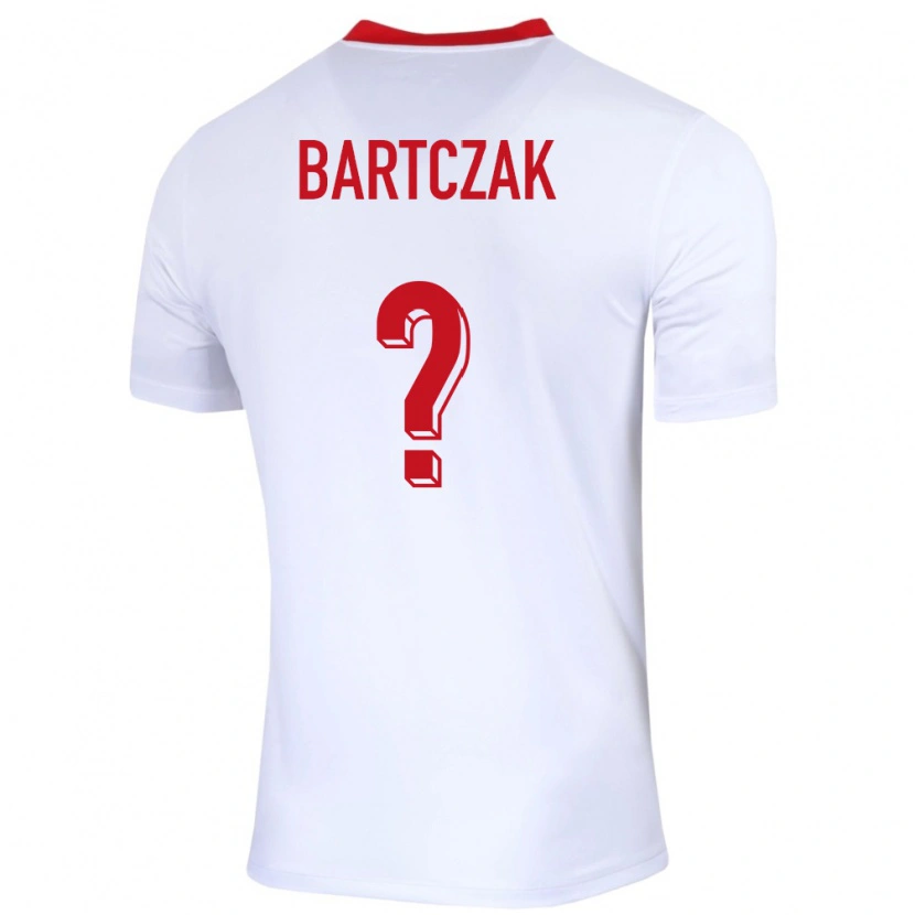 Danxen Barn Polen Piotr Bartczak #0 Hvit Hjemmetrøye Drakt Trøye 24-26 Skjorter T-Skjorte