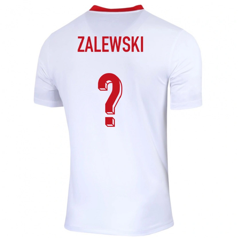 Danxen Barn Polen Zachary Zalewski #0 Hvit Hjemmetrøye Drakt Trøye 24-26 Skjorter T-Skjorte