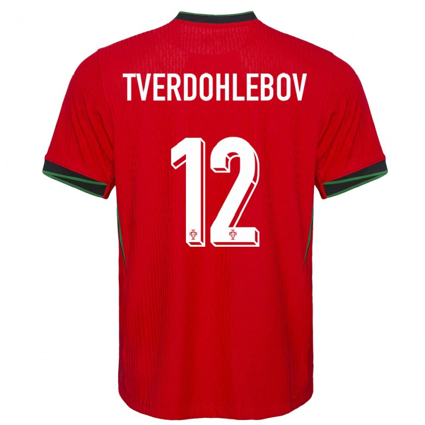 Danxen Barn Portugal Alex Tverdohlebov #12 Rød Hjemmetrøye Drakt Trøye 24-26 Skjorter T-Skjorte