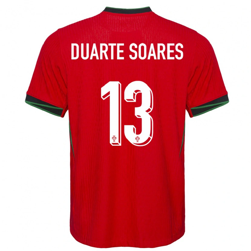 Danxen Barn Portugal Duarte Soares #13 Rød Hjemmetrøye Drakt Trøye 24-26 Skjorter T-Skjorte