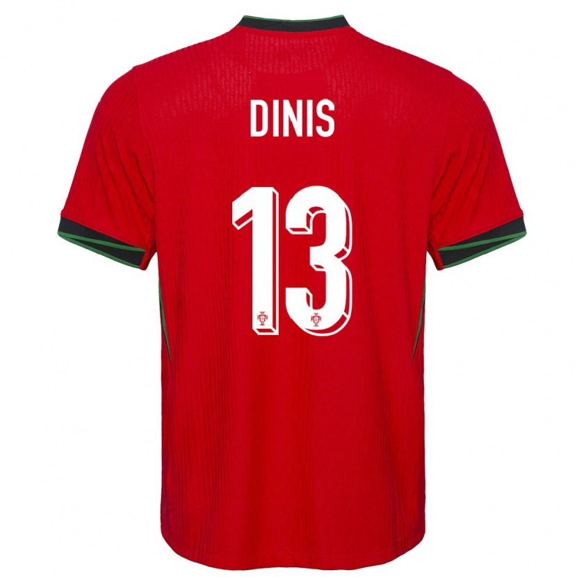 Danxen Barn Portugal Vasco Dinis #13 Rød Hjemmetrøye Drakt Trøye 24-26 Skjorter T-Skjorte