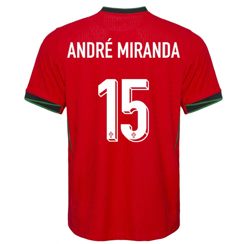 Danxen Barn Portugal André Miranda #15 Rød Hjemmetrøye Drakt Trøye 24-26 Skjorter T-Skjorte