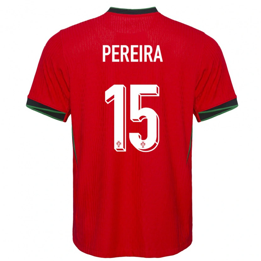 Danxen Barn Portugal Yoan Pereira #15 Rød Hjemmetrøye Drakt Trøye 24-26 Skjorter T-Skjorte