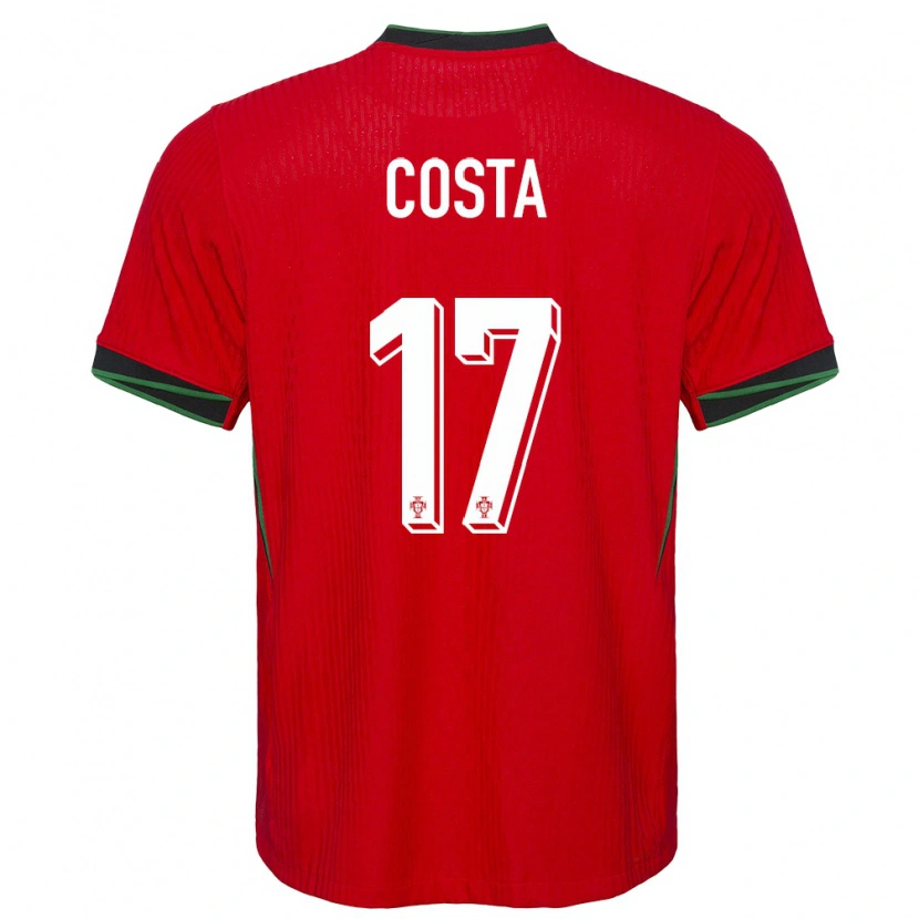 Danxen Barn Portugal João Costa #17 Rød Hjemmetrøye Drakt Trøye 24-26 Skjorter T-Skjorte