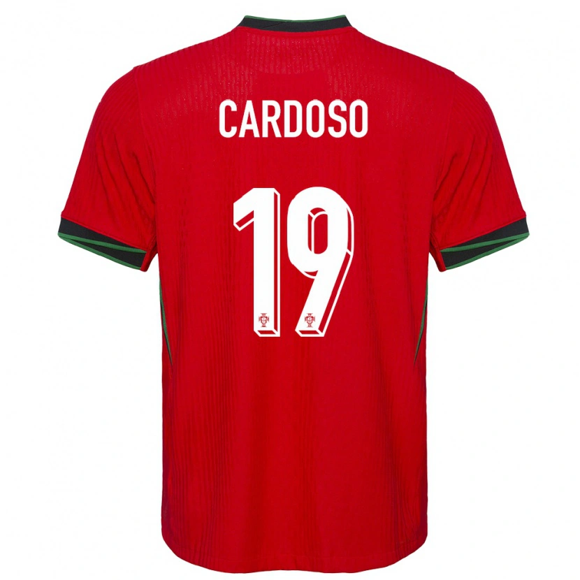 Danxen Barn Portugal Leo Cardoso #19 Rød Hjemmetrøye Drakt Trøye 24-26 Skjorter T-Skjorte