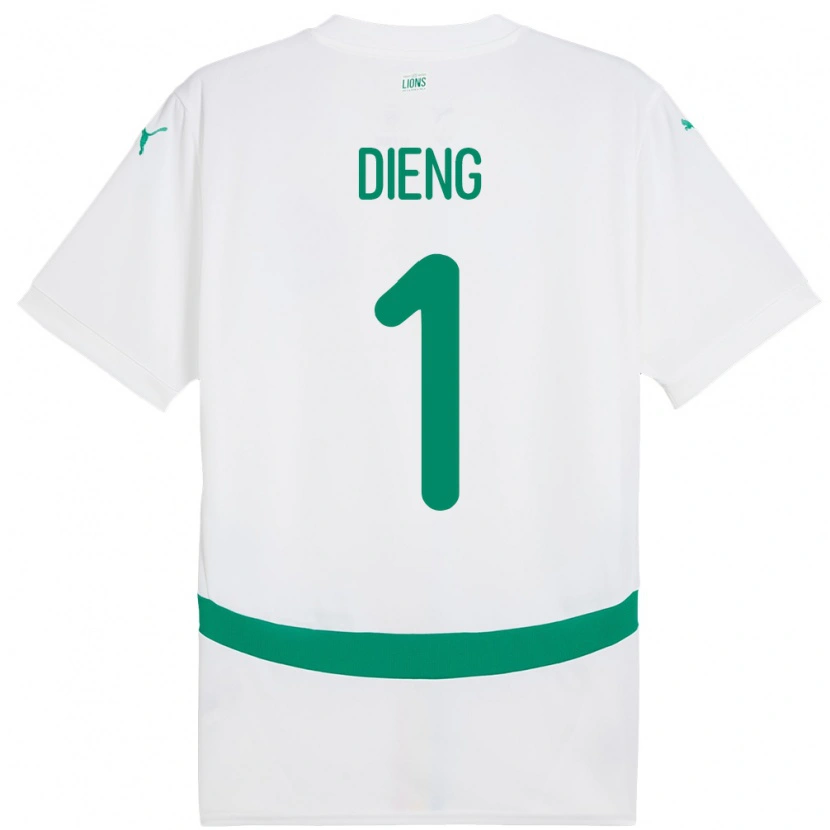 Danxen Barn Senegal Seny Dieng #1 Hvit Hjemmetrøye Drakt Trøye 24-26 Skjorter T-Skjorte
