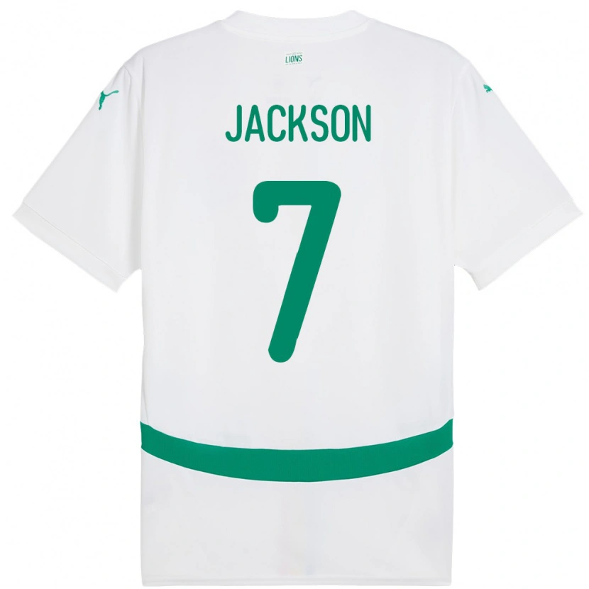Danxen Barn Senegal Nicolas Jackson #7 Hvit Hjemmetrøye Drakt Trøye 24-26 Skjorter T-Skjorte