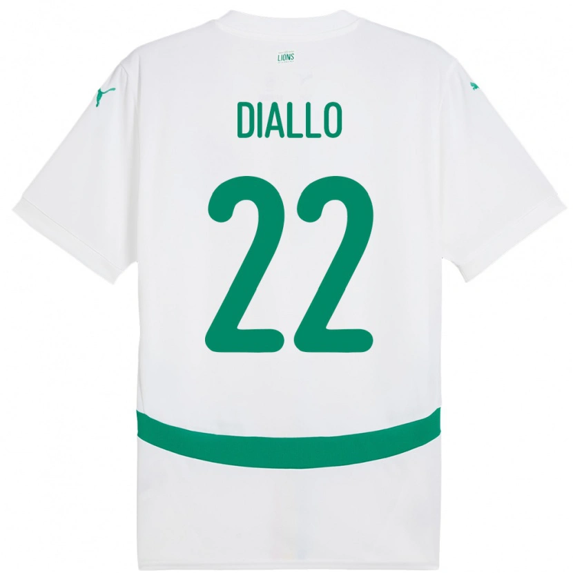 Danxen Barn Senegal Abdou Diallo #22 Hvit Hjemmetrøye Drakt Trøye 24-26 Skjorter T-Skjorte