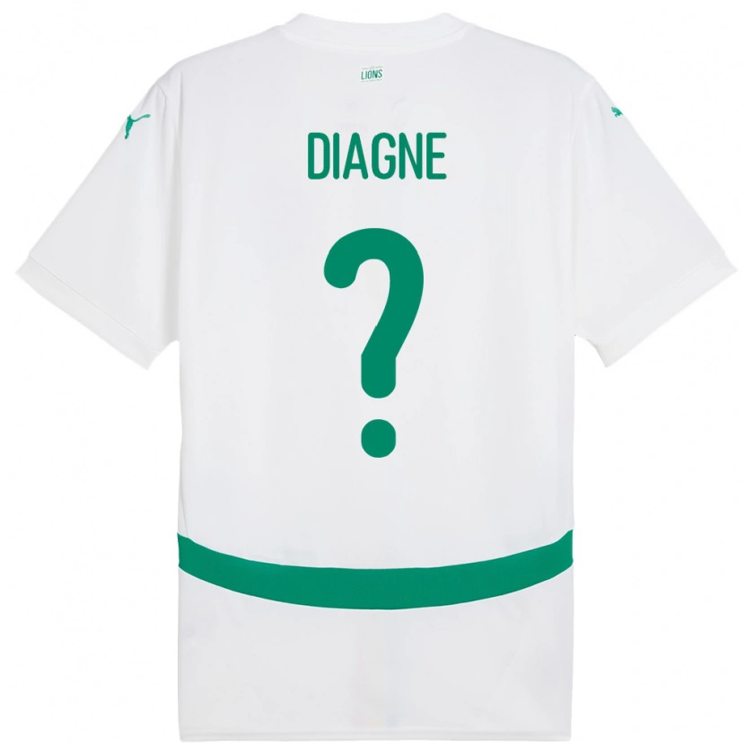 Danxen Barn Senegal Meleye Diagne #0 Hvit Hjemmetrøye Drakt Trøye 24-26 Skjorter T-Skjorte