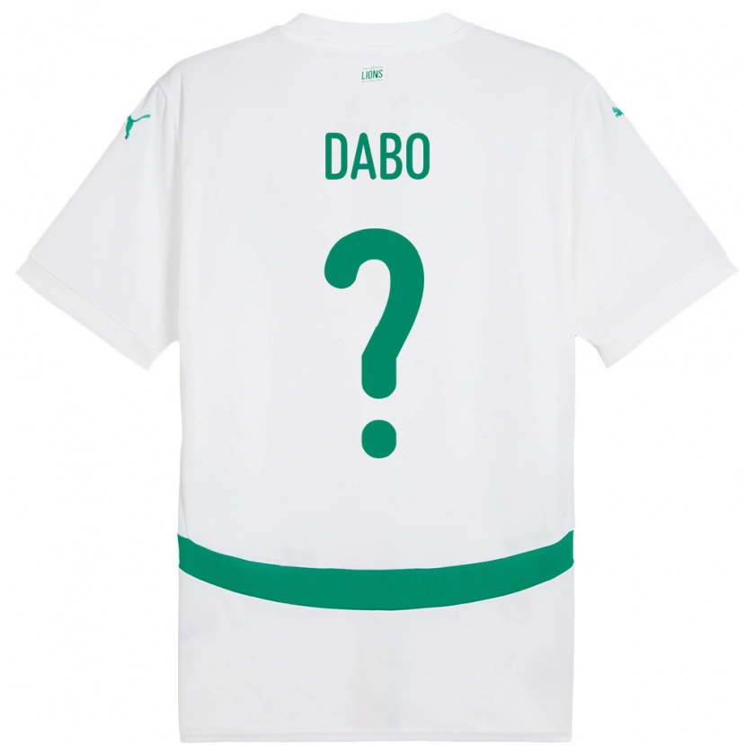 Danxen Barn Senegal Mouhamed Dabo #0 Hvit Hjemmetrøye Drakt Trøye 24-26 Skjorter T-Skjorte