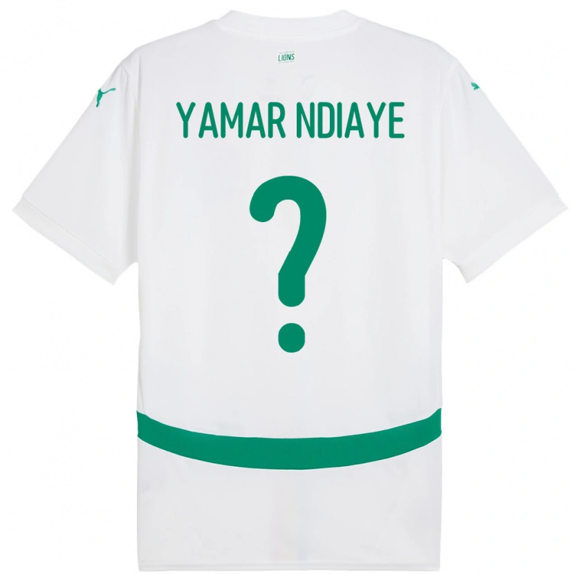 Danxen Barn Senegal El Hadj Yamar Ndiaye #0 Hvit Hjemmetrøye Drakt Trøye 24-26 Skjorter T-Skjorte