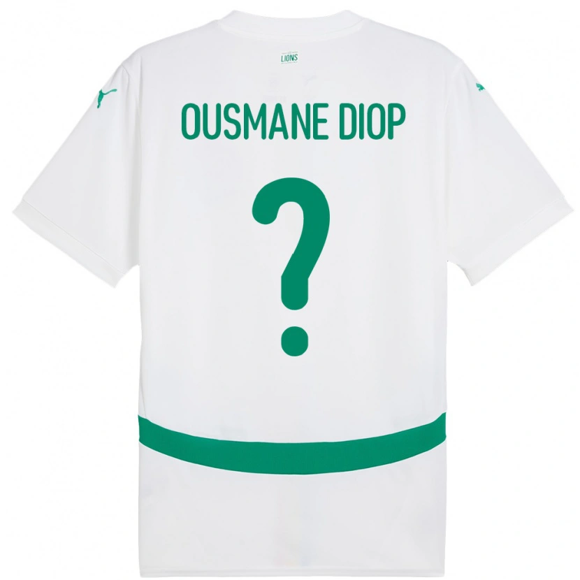 Danxen Barn Senegal Tafsir Ousmane Diop #0 Hvit Hjemmetrøye Drakt Trøye 24-26 Skjorter T-Skjorte