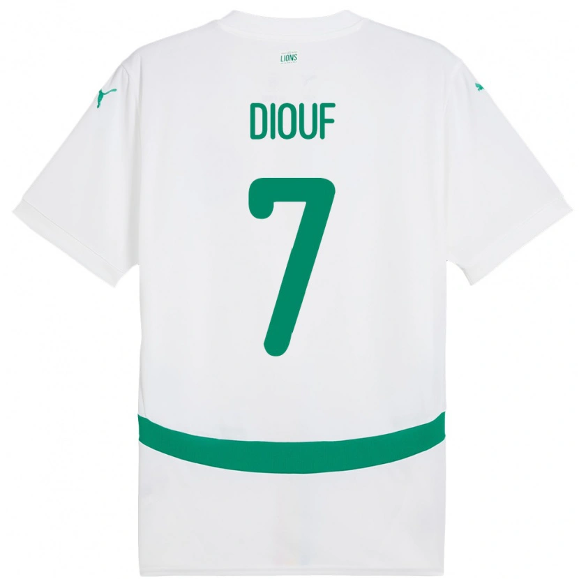 Danxen Barn Senegal Oumar Diouf #7 Hvit Hjemmetrøye Drakt Trøye 24-26 Skjorter T-Skjorte