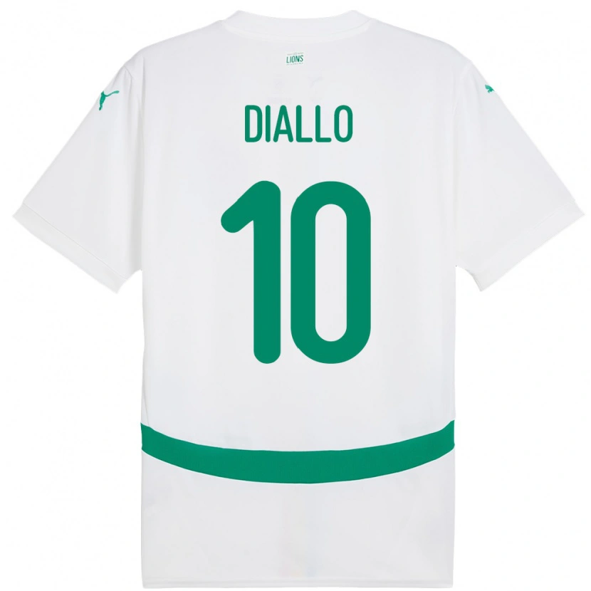 Danxen Barn Senegal Samba Diallo #10 Hvit Hjemmetrøye Drakt Trøye 24-26 Skjorter T-Skjorte