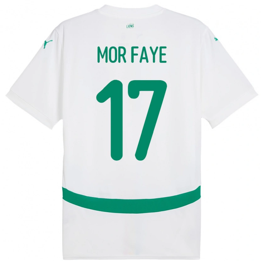 Danxen Barn Senegal Mame Mor Faye #17 Hvit Hjemmetrøye Drakt Trøye 24-26 Skjorter T-Skjorte