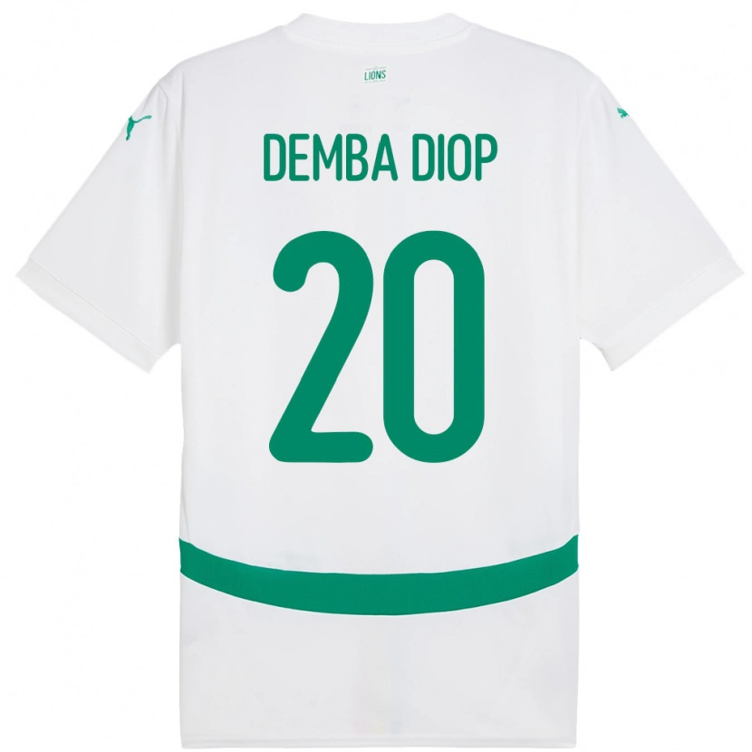 Danxen Barn Senegal Pape Demba Diop #20 Hvit Hjemmetrøye Drakt Trøye 24-26 Skjorter T-Skjorte