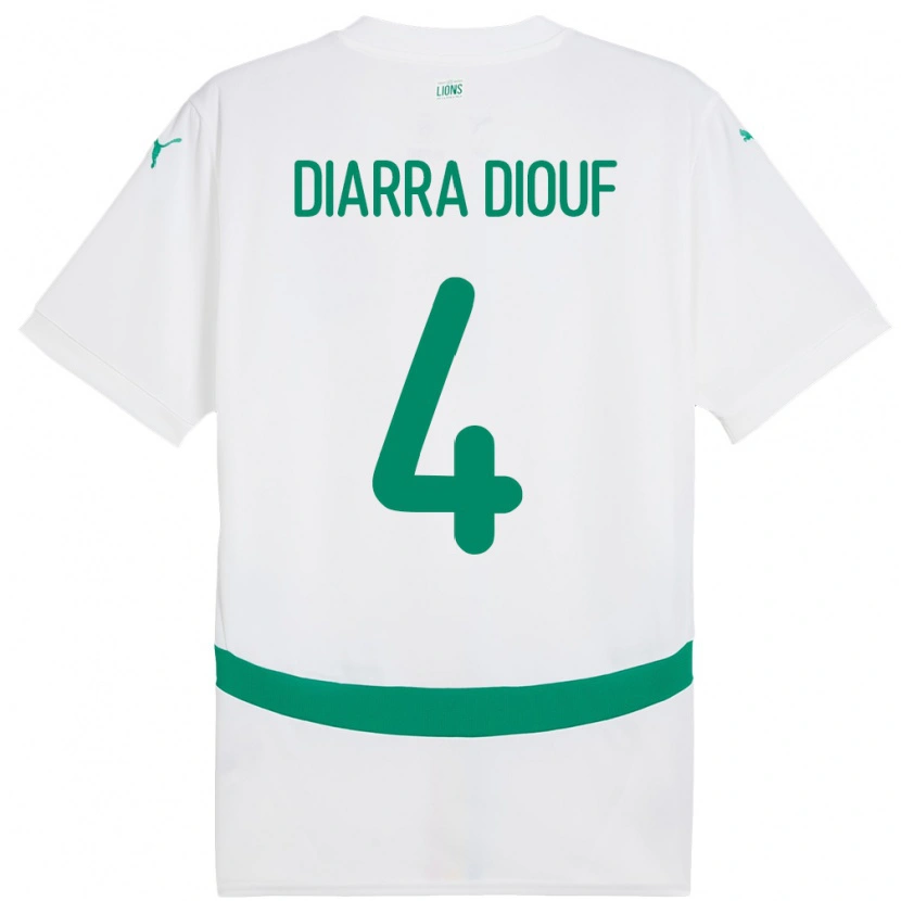 Danxen Barn Senegal Mame Diarra Diouf #4 Hvit Hjemmetrøye Drakt Trøye 24-26 Skjorter T-Skjorte