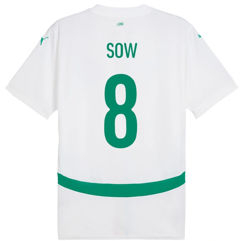 Danxen Barn Senegal Mbayang Sow #8 Hvit Hjemmetrøye Drakt Trøye 24-26 Skjorter T-Skjorte