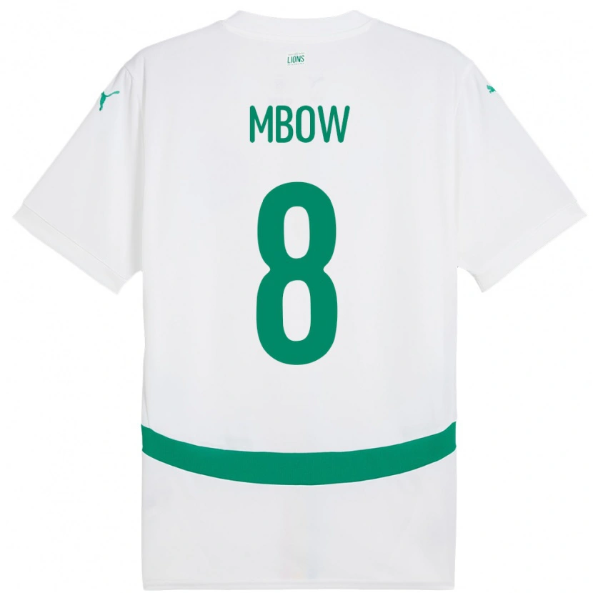 Danxen Barn Senegal Mamadou Mbow #8 Hvit Hjemmetrøye Drakt Trøye 24-26 Skjorter T-Skjorte