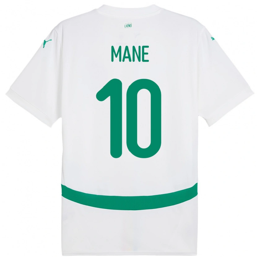 Danxen Barn Senegal Sadio Mane #10 Hvit Hjemmetrøye Drakt Trøye 24-26 Skjorter T-Skjorte