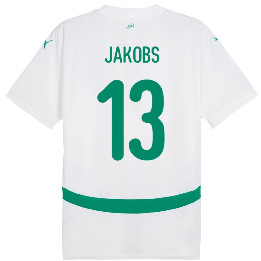 Danxen Barn Senegal Ismail Jakobs #13 Hvit Hjemmetrøye Drakt Trøye 24-26 Skjorter T-Skjorte