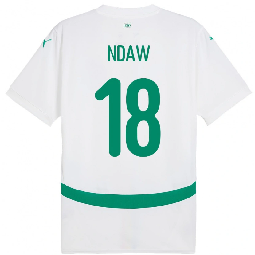 Danxen Barn Senegal Faly Ndaw #18 Hvit Hjemmetrøye Drakt Trøye 24-26 Skjorter T-Skjorte