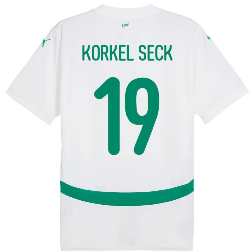 Danxen Barn Senegal Bineta Korkel Seck #19 Hvit Hjemmetrøye Drakt Trøye 24-26 Skjorter T-Skjorte