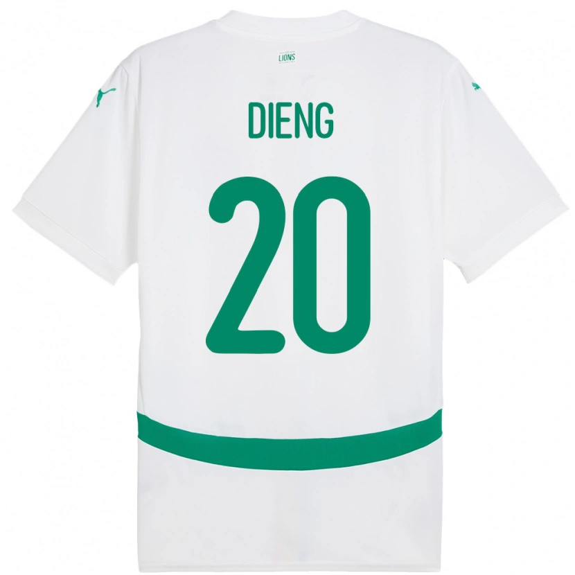 Danxen Barn Senegal Bamba Dieng #20 Hvit Hjemmetrøye Drakt Trøye 24-26 Skjorter T-Skjorte