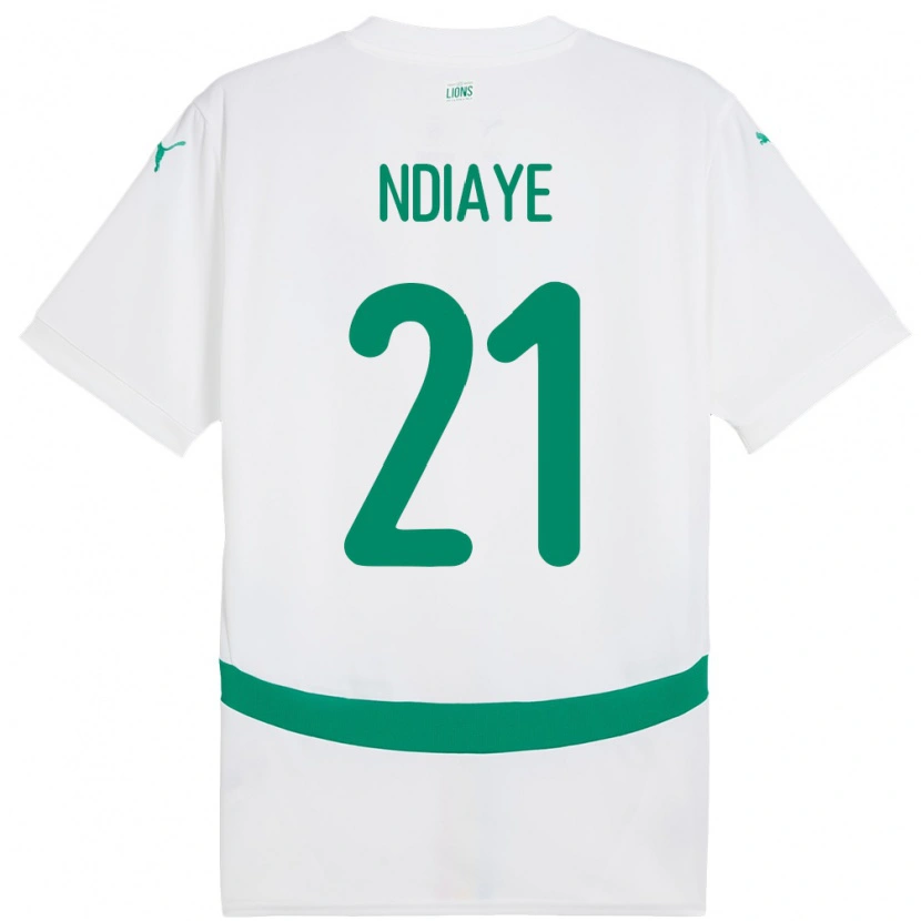 Danxen Barn Senegal Iliman Ndiaye #21 Hvit Hjemmetrøye Drakt Trøye 24-26 Skjorter T-Skjorte