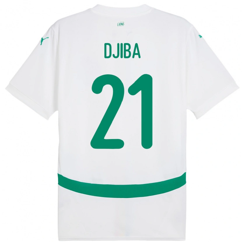 Danxen Barn Senegal Francois Djiba #21 Hvit Hjemmetrøye Drakt Trøye 24-26 Skjorter T-Skjorte