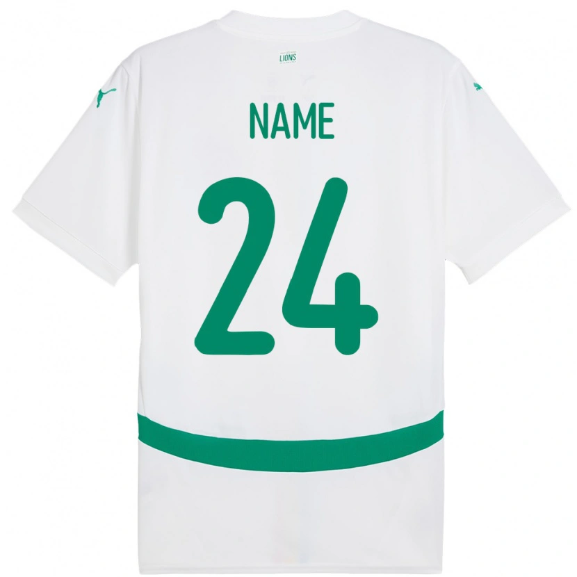 Danxen Barn Senegal Moustapha Name #24 Hvit Hjemmetrøye Drakt Trøye 24-26 Skjorter T-Skjorte