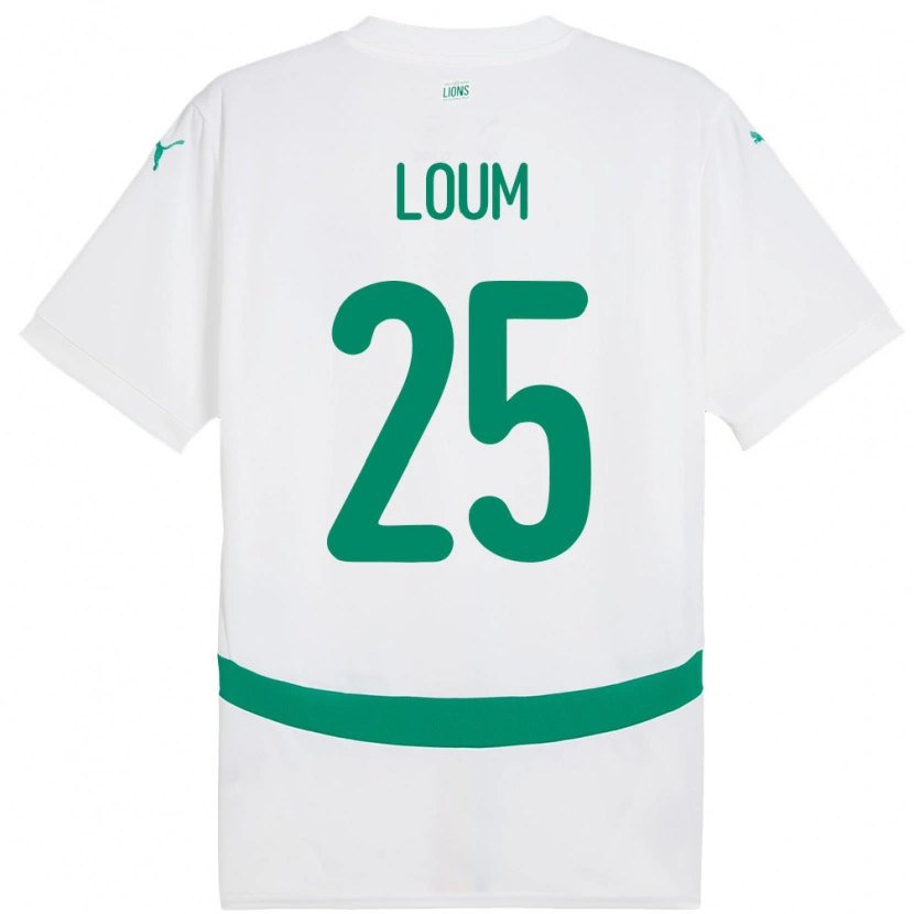Danxen Barn Senegal Mamadou Loum #25 Hvit Hjemmetrøye Drakt Trøye 24-26 Skjorter T-Skjorte
