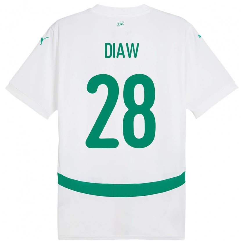 Danxen Barn Senegal Mory Diaw #28 Hvit Hjemmetrøye Drakt Trøye 24-26 Skjorter T-Skjorte