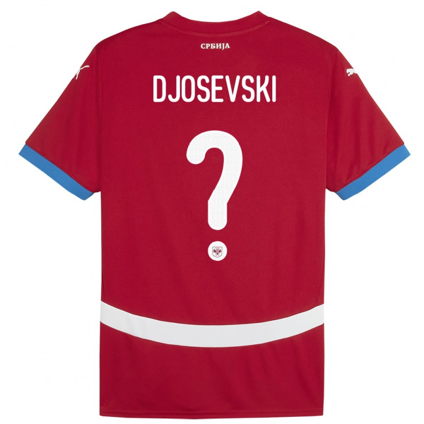 Danxen Barn Serbia Stefan Djosevski #0 Rød Hjemmetrøye Drakt Trøye 24-26 Skjorter T-Skjorte