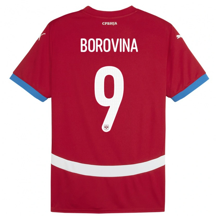 Danxen Barn Serbia Srdjan Borovina #9 Rød Hjemmetrøye Drakt Trøye 24-26 Skjorter T-Skjorte