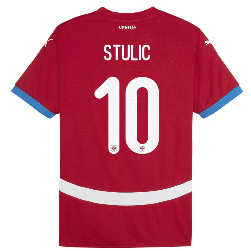 Danxen Barn Serbia Pavle Stulic #10 Rød Hjemmetrøye Drakt Trøye 24-26 Skjorter T-Skjorte