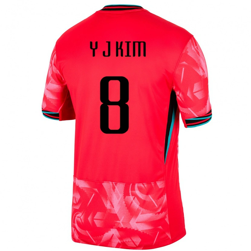 Danxen Barn Sør-Korea Kim Yun Ji #8 Rød Hjemmetrøye Drakt Trøye 24-26 Skjorter T-Skjorte